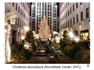 Christmas decorations Rockefeller Center NYC Gingerbread houses and