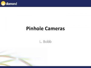 Pinhole Cameras L Bobb What is a Pinhole