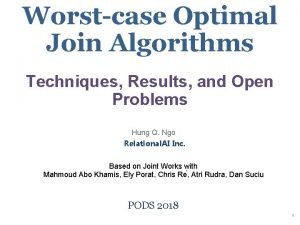 Worst case optimal join