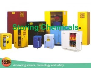 Storing Chemicals Use those provided by the manufacturers