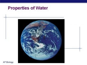 Properties of water lab ap biology