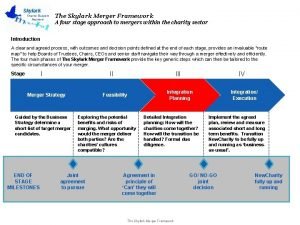 Skylark Charity Support Network The Skylark Merger Framework