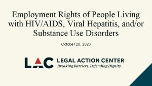 Employment Rights of People Living with HIVAIDS Viral