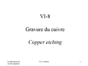 Gravure sur cuivre