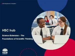 NSW Department of Education HSC hub Science Extension