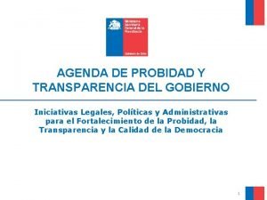 Agenda de probidad y transparencia