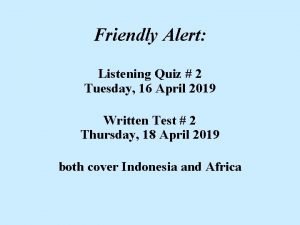 Quiz 2 listening