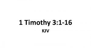 1 timothy 1