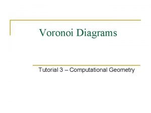 Voronoi diagram tutorial