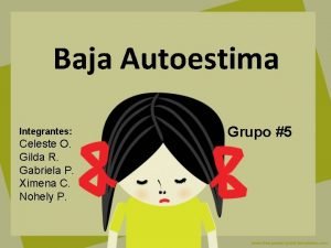 Causas baja autoestima