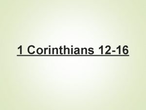 1 corinthians 12 lds