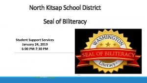 North Kitsap School District Seal of Biliteracy Student