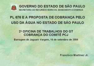 GOVERNO DO ESTADO DE SO PAULO SECRETARIA DE