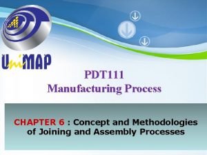 PDT 111 Manufacturing Process CHAPTER 6 Concept and