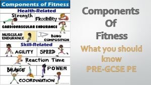Components of fitness Components of fitness