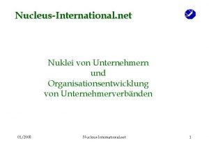 NucleusInternational net Nuklei von Unternehmern und Organisationsentwicklung von