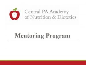 Mentor responsibilities Mentor responsibilities
