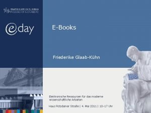 EBooks Friederike GlaabKhn Elektronische Ressourcen fr das moderne