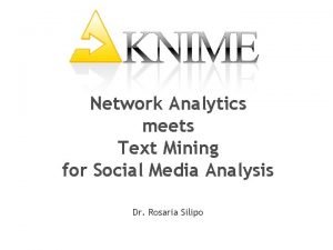 Social media analytics and text mining Social media analytics and text mining