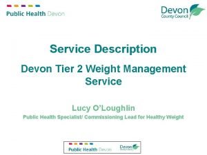Tier 2 weight management service specification