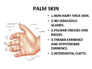 Palm without skin