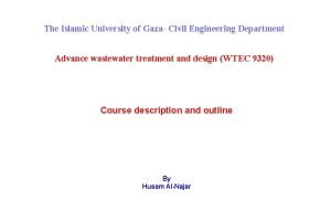 The Islamic University of Gaza Civil Engineering Department