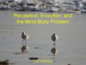 Perception Evolution and the MindBody Problem Don Hoffman