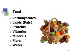 Carbohydrates minerals