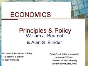 ECONOMICS Principles Policy William J Baumol Alan S