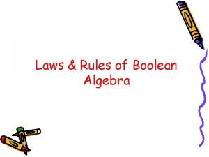 Rules of boolean algebra