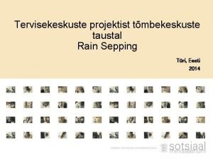 Tervisekeskuste projektist tmbekeskuste taustal Rain Sepping Tri Eesti