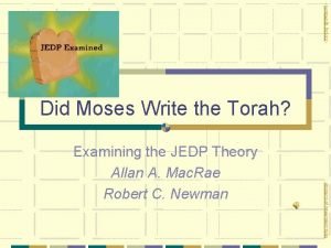 newmanlib ibri org Did Moses Write the Torah