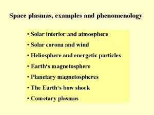 Phenomenology examples