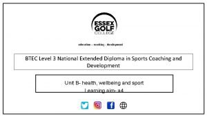 education coaching development BTEC Level 3 National Extended