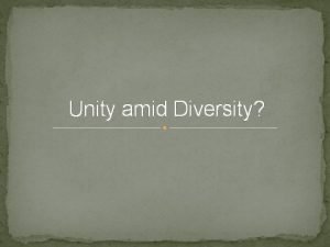 Unity amid Diversity Contra Communists In God We