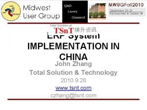 Erp system support