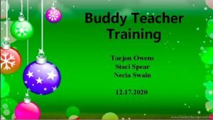 Buddy Teacher Training Taejon Owens Staci Spear Necia