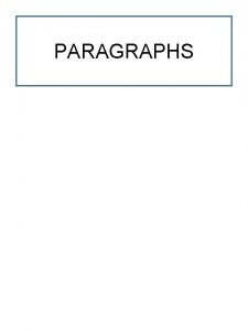 Body paragraph checklist