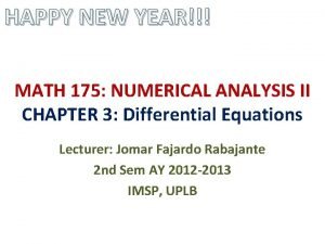 Happy new year equation