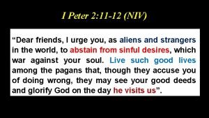 I peter 2 niv