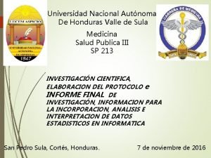 Universidad Nacional Autnoma De Honduras Valle de Sula