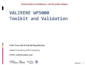 CommercialinConfidence not for public release VALIRENE WP 5000