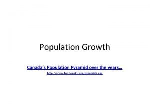 Population Growth Canadas Population Pyramid over the years