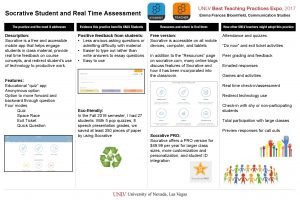 Socrative Student and Real Time Assessment Description Socrative
