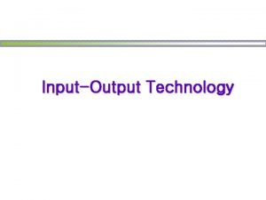 Input output technology inc