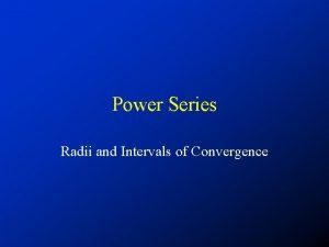 Radius of convergence