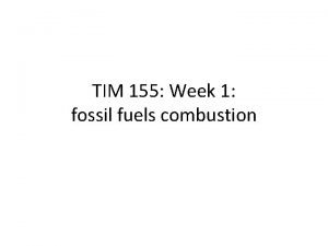 Fossil fuels formula
