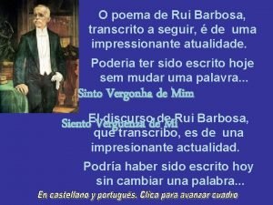 Texto de rui barbosa tenho vergonha de mim