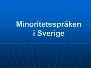 Teckenspråk minoritetsspråk argument