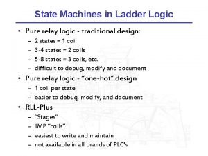 Ladder logic state machine